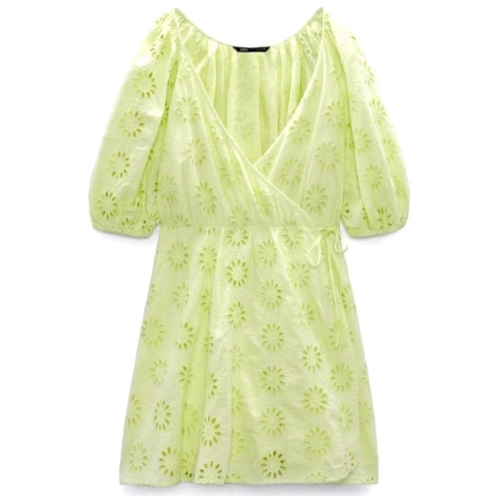 Zara Green Eyelet Dress